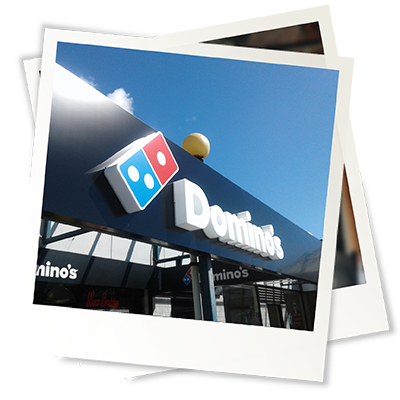 Testimonial Polaroid Dominos Pizza 